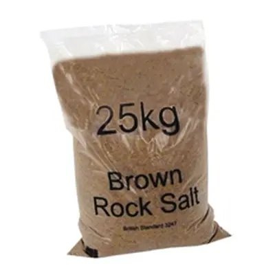 Dry Brown Rock Salt 25kg Bag (20 Pack) 384072