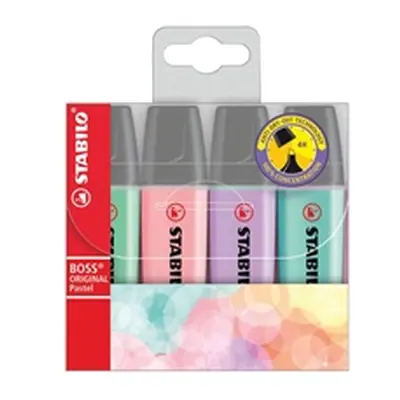 Stabilo Boss Original Highlighters Assorted Pastel Colours (4 Pack)