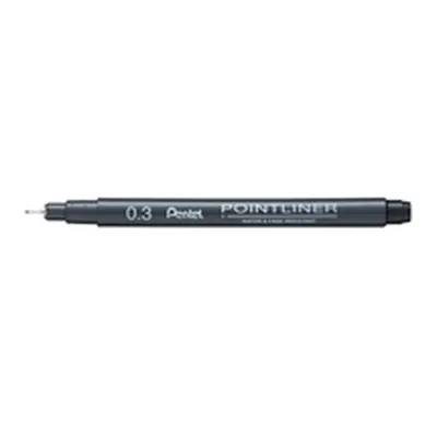 Pentel Pointliner Pigment Liner 0.3mm Black (Pack of 12) S20P-3A