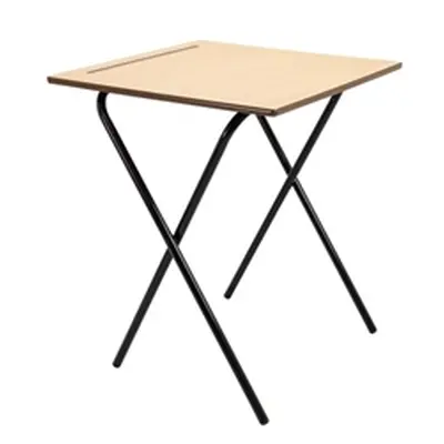 Titan Economy Folding Exam Desk : Beech/Black