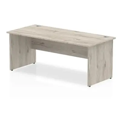 Impulse 1800 x 800mm Straight Desk Grey Oak Top Panel End Leg