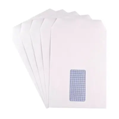 Q-Connect C5 Envelopes Window Pocket Self Seal 90gsm White Pack 25x25