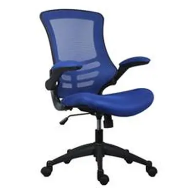 Marlos Mesh Back Office Chair With Folding Arms - Blue - CH0790BL