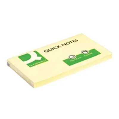 Q-Connect Quick Notes 76 x 127mm Yellow (Pack of 12) Ref KF10503