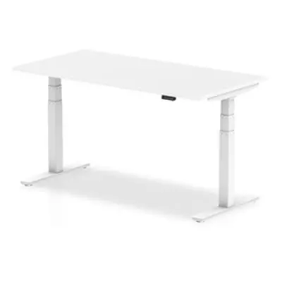 Air 1600/800 White Height Adjustable Desk With White Legs - HA01031