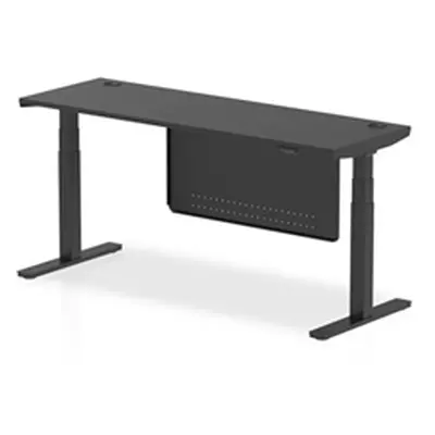 Air 1800x600 Height Adjustable Desk Black CP Black Leg Modesty Panel