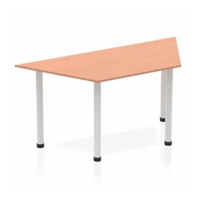 Impulse Trapezium Table 1600 Beech Post Leg Silver - BF00170