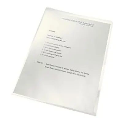 Leitz Recycle Cut Flush Folders A4 Clear (100 Pack)