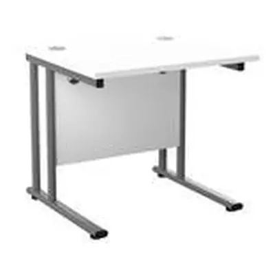 Allegro 800 X 800 Rectangular Workstation Cantilever White/Silver