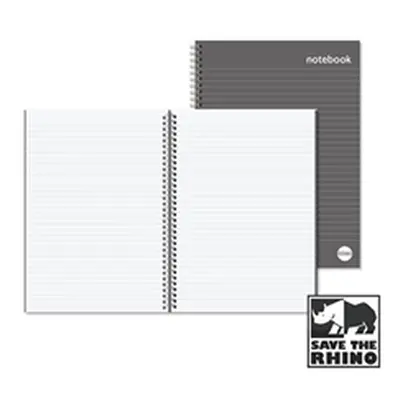 RHINO A4 Hardback Notebook Wirebound 160 Pages 8mm Lined