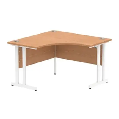 Impulse 1200mm Corner Desk Oak Top Silver Cantilever Leg