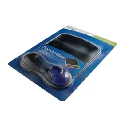 Kensington Duo Gel Wave Mouse Mat with Wristrest Blue/Smoke 62401