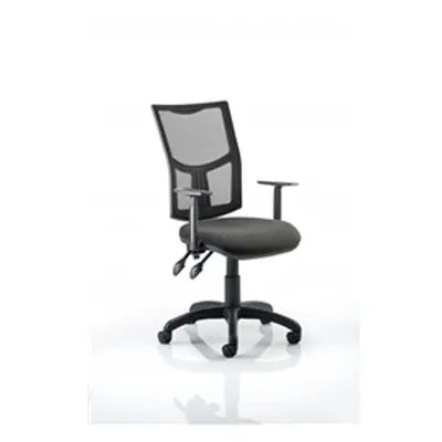 Eclipse II Task Operator Chair With Black Mesh Back Black Fab