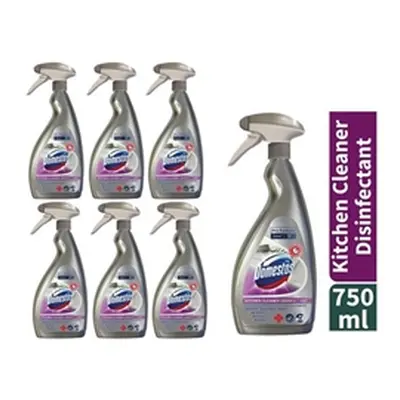 Domestos Pro Kitchen Cleaner Disinfectant Spray 750ml - PACK (6)