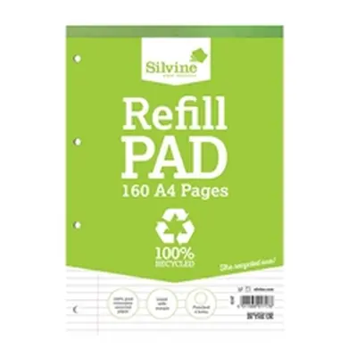 Silvine Everyday Recycled Ruled Refill Pad A4 (6 Pack) RE4FM-T