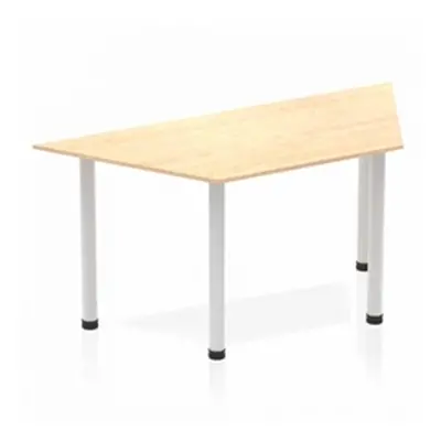 Impulse Trapezium Table 1600 Maple Post Leg Silver - BF00194