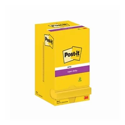 Post-it Super Sticky Notes 76x76mm 90 Sheets Ultra Yellow (Pack of 12)