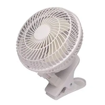 Q-Connect 6 Inch/152mm Clip On Portable Fan White KF00401