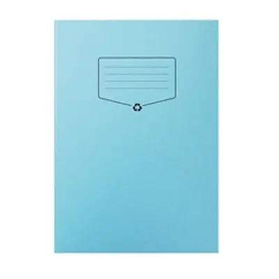 100% Recycled A4 Exercise Book, 7mm Sq, Blue, 64 Pages