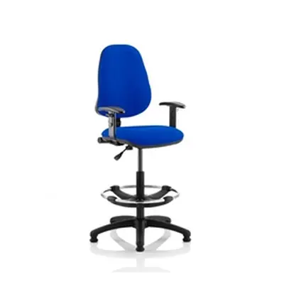 Eclipse Plus I Lever Task Operator Chair Blue Height Adjustable Arms