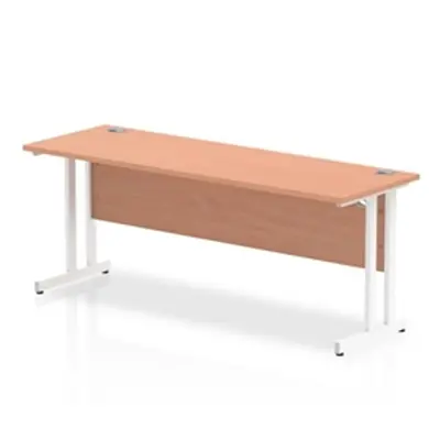 Impulse 1800/600 Rectangle White Cantilever Leg Desk Beech - MI001687