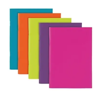 Polypropylene Covered Notebooks A5 40 Sheets Assorted (10 Pack) 301746