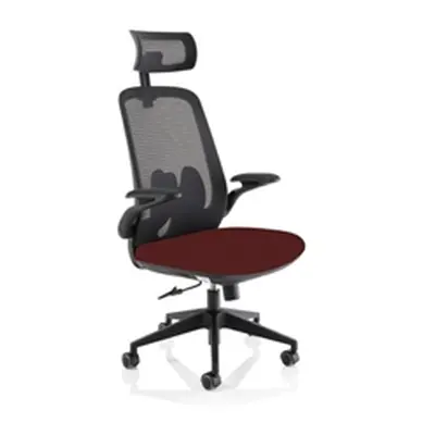 Sigma Executive Fabric Seat Ginseng Chilli Mesh Chair Folding Arms