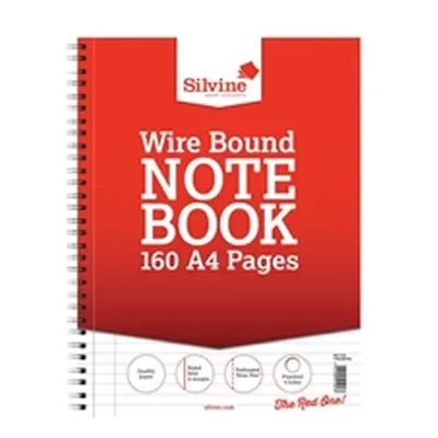 Silvine Sidebound Wire Lined Refill Pad 160 Pages A4 (6 Pack) S80Y