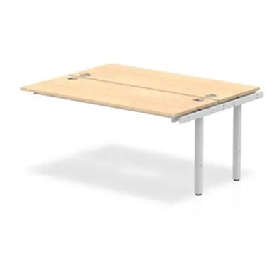 Impulse Bench B2B Ext Kit 1600 Silver Frame Office Bench Desk Maple