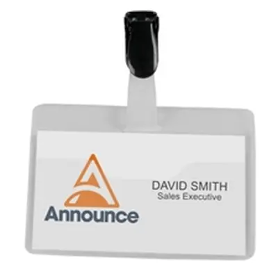 Announce Security Name Badge 60x90mm (25 Pack)