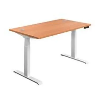 Economy Sit Stand Desk 1200 X 800 Beech-White