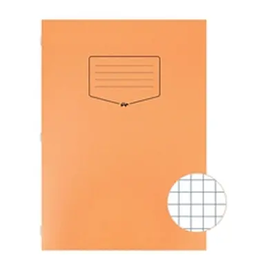 Silvine Tough Shell Exercise Book A4 7mm Squares Orange (25 Pack)