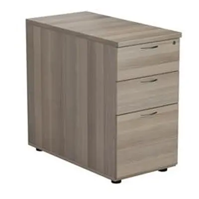 Mezzo Desk High 3 Drawer Pedestal-800 Deep-Grey Oak-TESDHP3/800GO