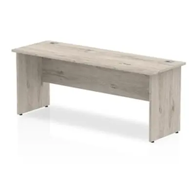 Impulse 1800 x 600mm Straight Desk Grey Oak Top Panel End Leg