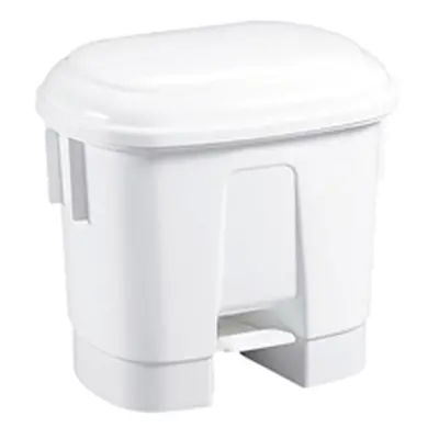 Derby 30L White Plastic Pedal Bin