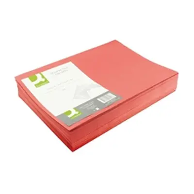 Q-Connect Square Cut Folder Lightweight 180gsm Foolscap Red - KF26028