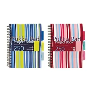 Pukka Pad Wirebound Hardback Project Notebook A5 Blue/Pink (3 Pack)