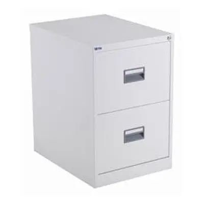 Legato Steel 2 Drawer Filing Cabinet - White Ref TCS2FC-WH