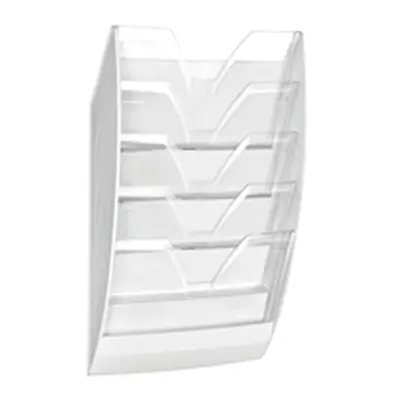 CEP Wall File 5 Compartment White/Crystal