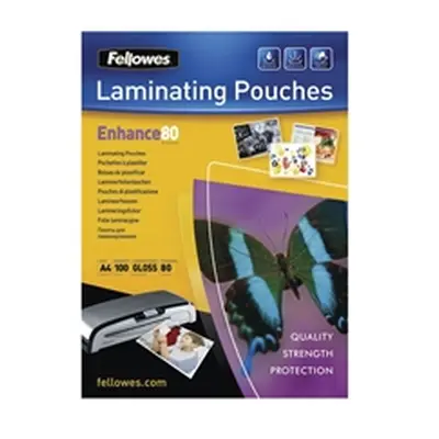 Fellowes A4 Self Adhesive Enhance Laminating Pouches 160 - 53022