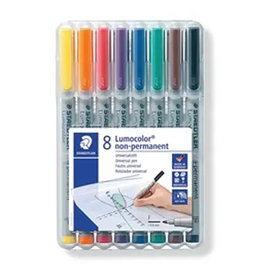 Staedtler Lumocolor Non-Permanent Medium Assorted (Pack of 8) 316 WP8