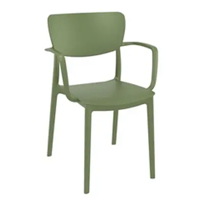 Lisa Arm Chair - Olive Green