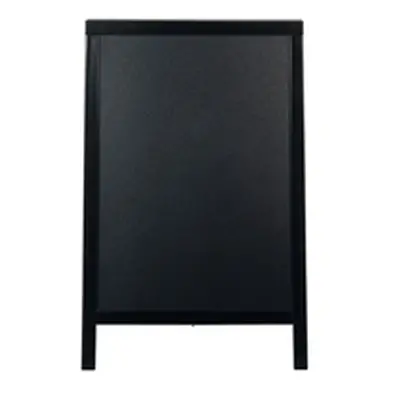 Securit Duplo Pavement Chalkboard with Lacquered Black Pinewood Frame