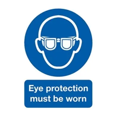 Safety Sign Eye Protection Must be Worn A4 PVC