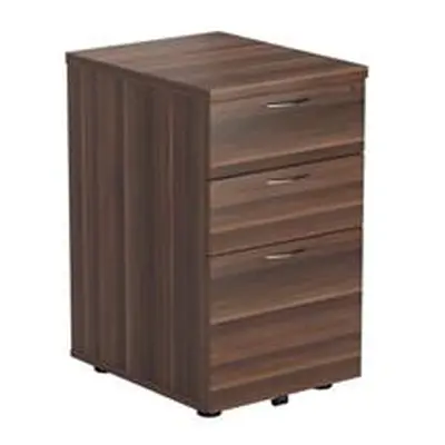 3 Drawer Under Desk Pedestal - Dark Walnut - TESUDP3DW