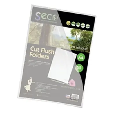 Stewart Superior Seco CutFlush Folder A4 Clear (25 Pack) LSF-CL/25