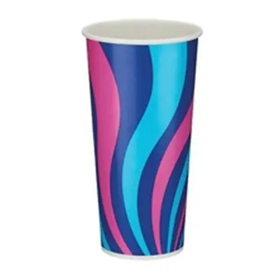 Single Wall Cold Paper Cup PE Lined 22oz Assorted (Pack of 1000)