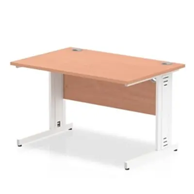 Impulse 1200/800 Rectangle White Cable Managed Leg Desk - MI001754