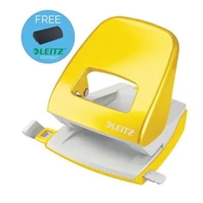 Leitz NeXXt WOW 5008 Hole Punch 2-Hole Capacity 30 sheets Yellow Ref