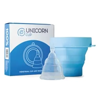 Unicorn Medical Grade Silicone Menstrual Cup/Sterilising Unit Blue